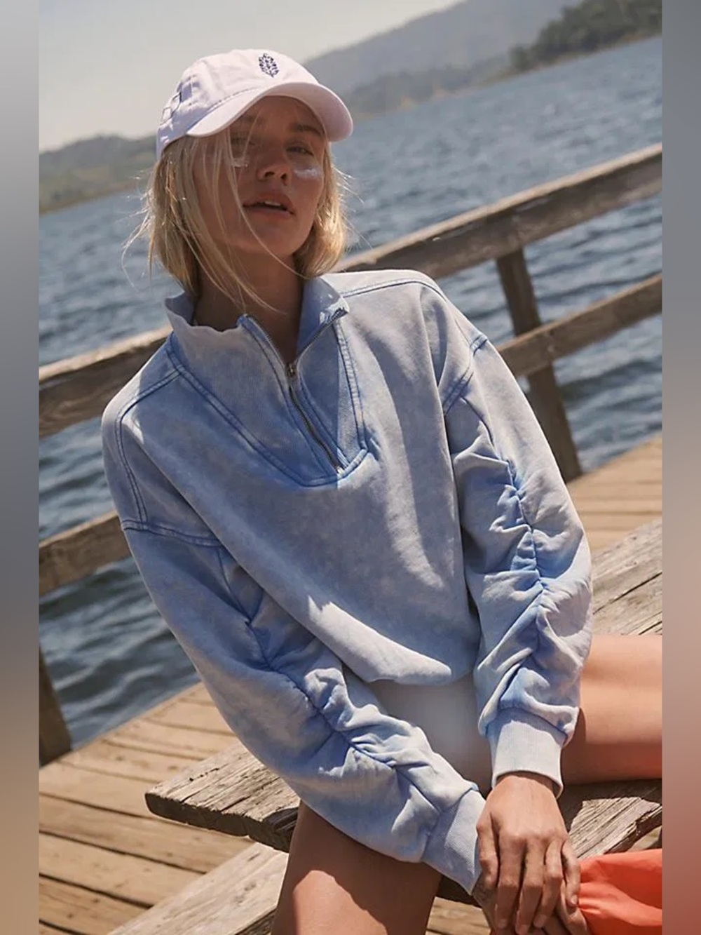 Free People FP Movement Valley Girl Pullover Sweatshirt Sporty Outdoors Medium